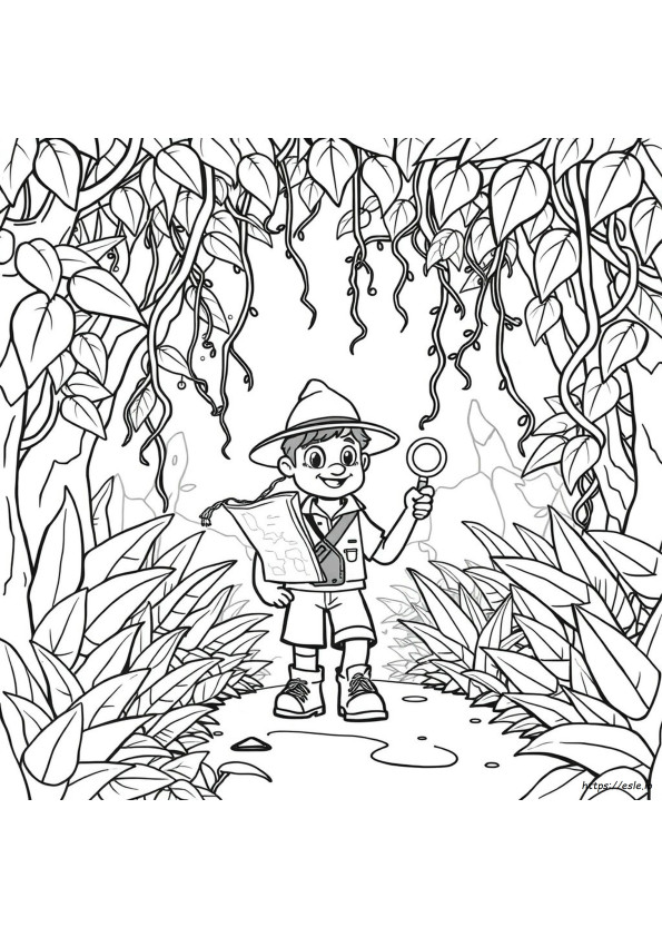 Explorer Coloring Pages