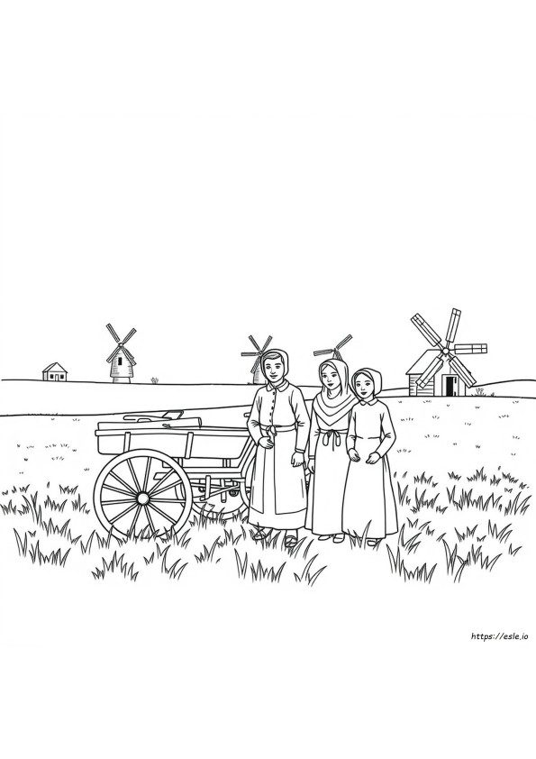 Amish Coloring Pages