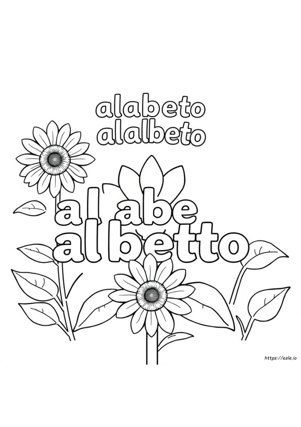 Spanish Alphabet Coloring Page