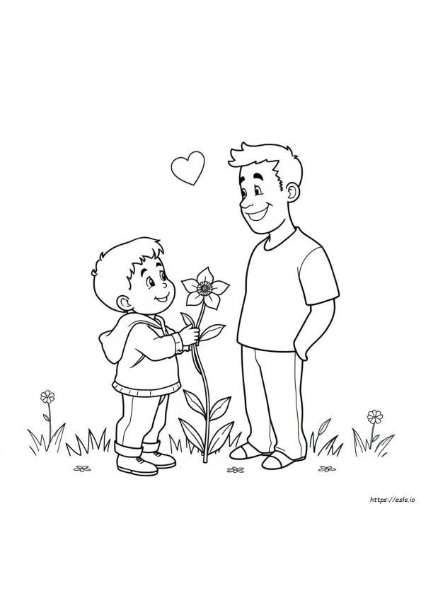 I Love You Daddy Colouring Pages