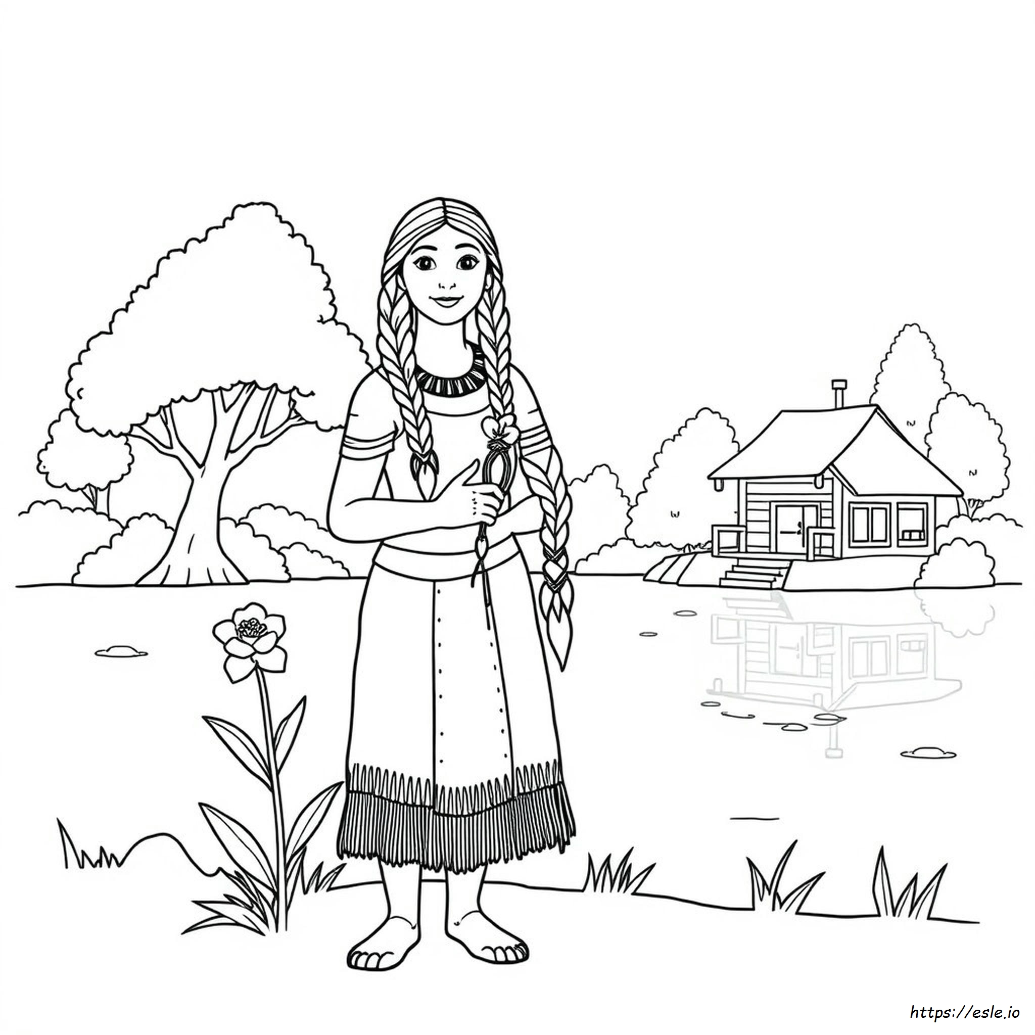 Historical Pocahontas Coloring Pages