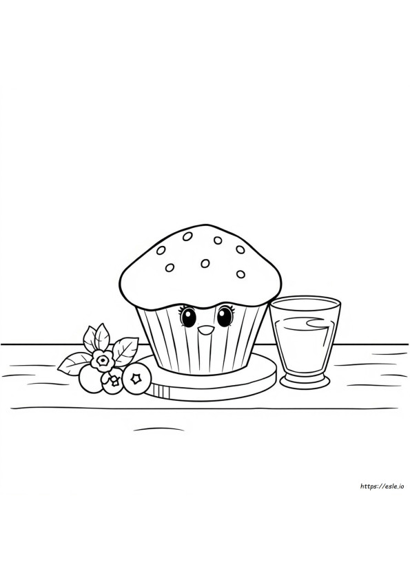 Aranyos Muffin Színező Oldal