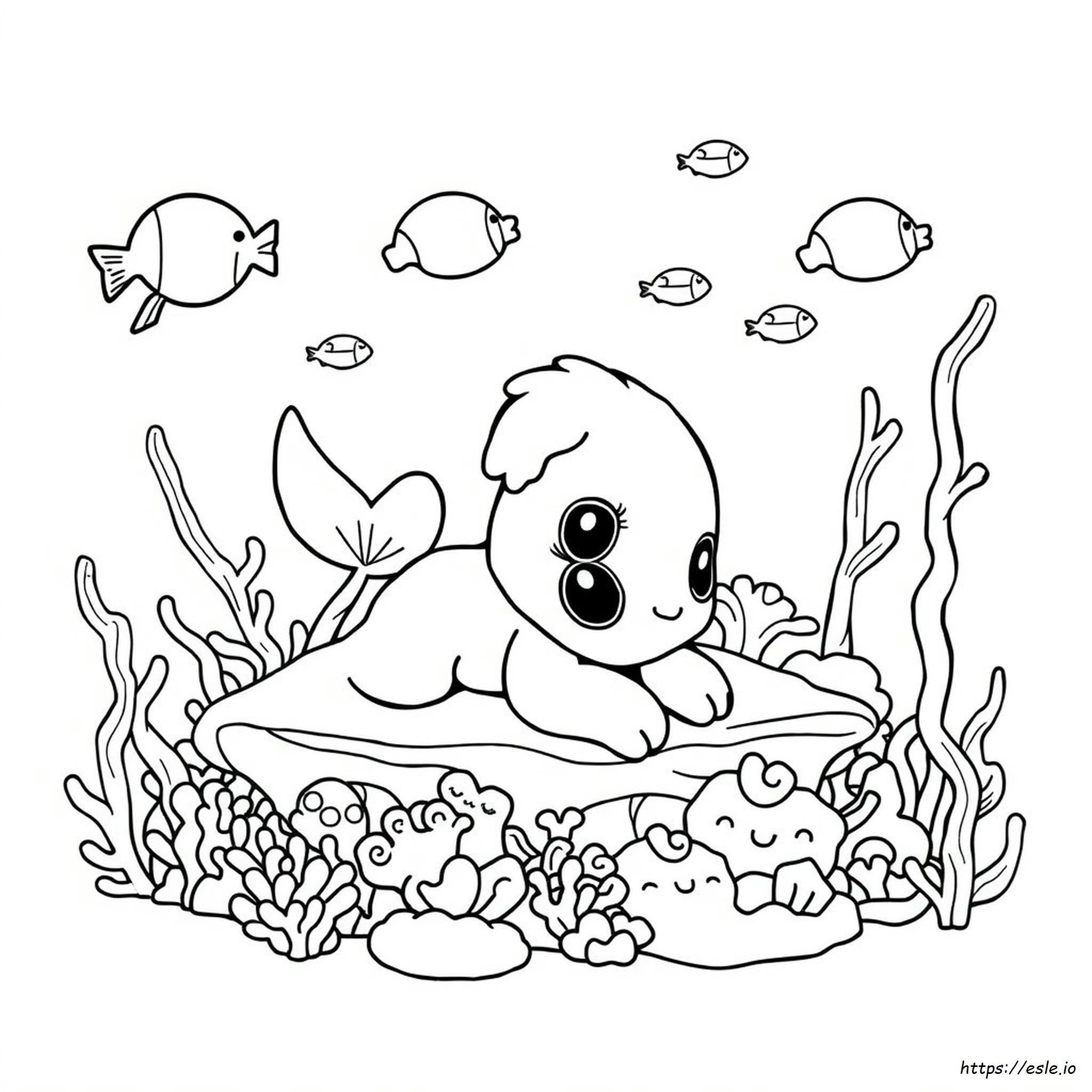 Coral Merpup Coloring Page