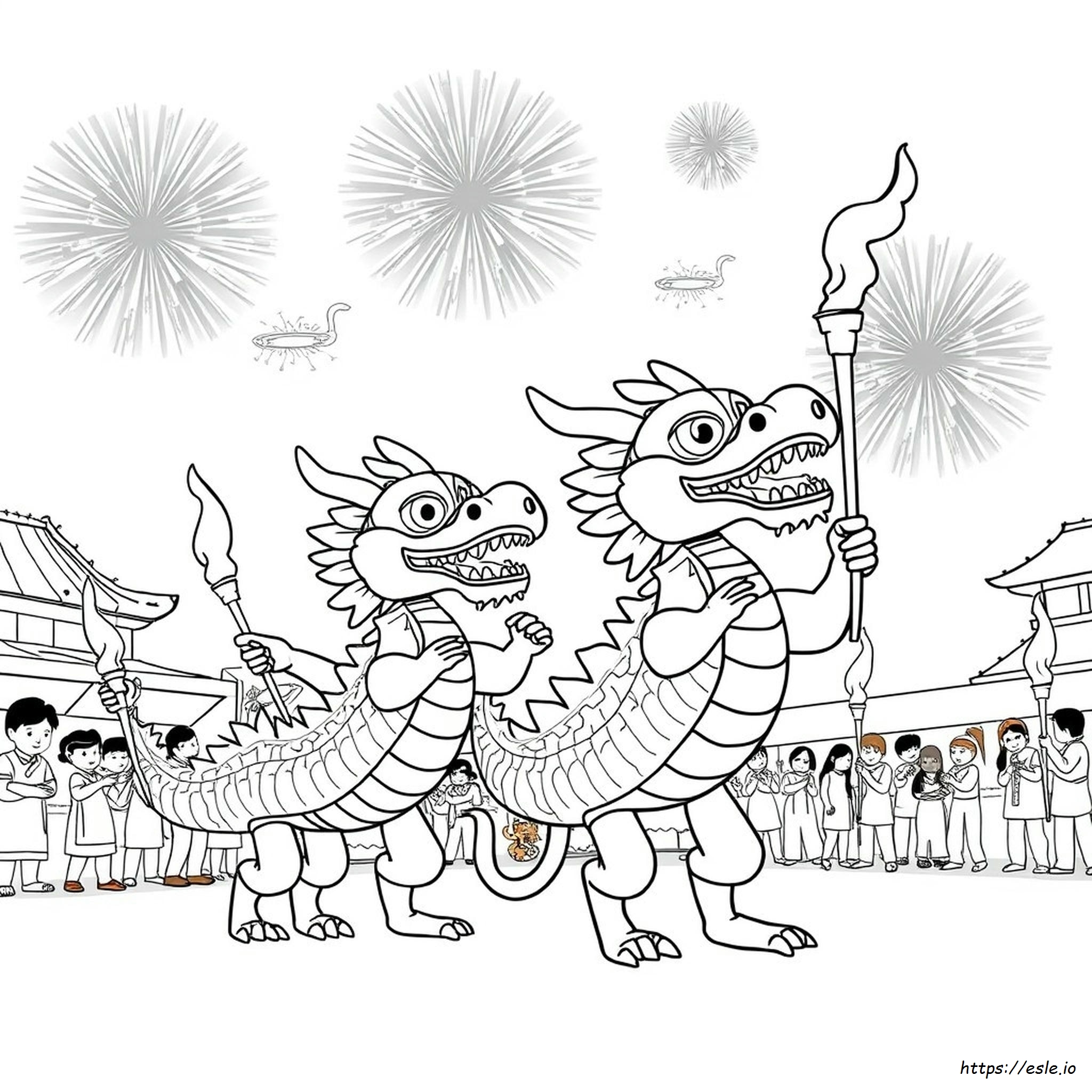 Czarno-Białe Barongsai Kolorowanka