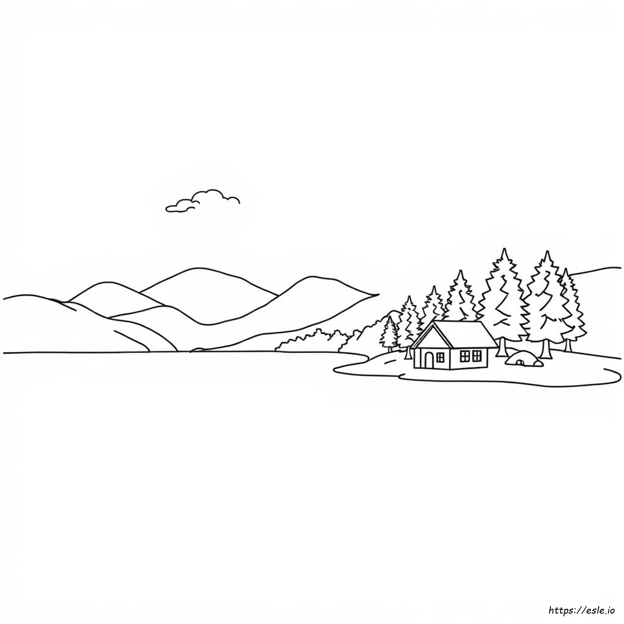 Lake Colouring Pages