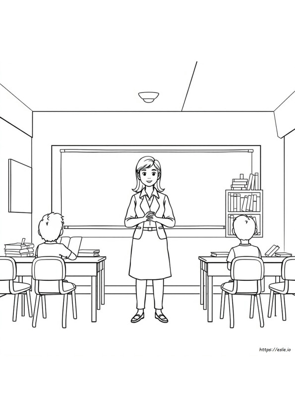 Dibujo De Maestro Para Colorear