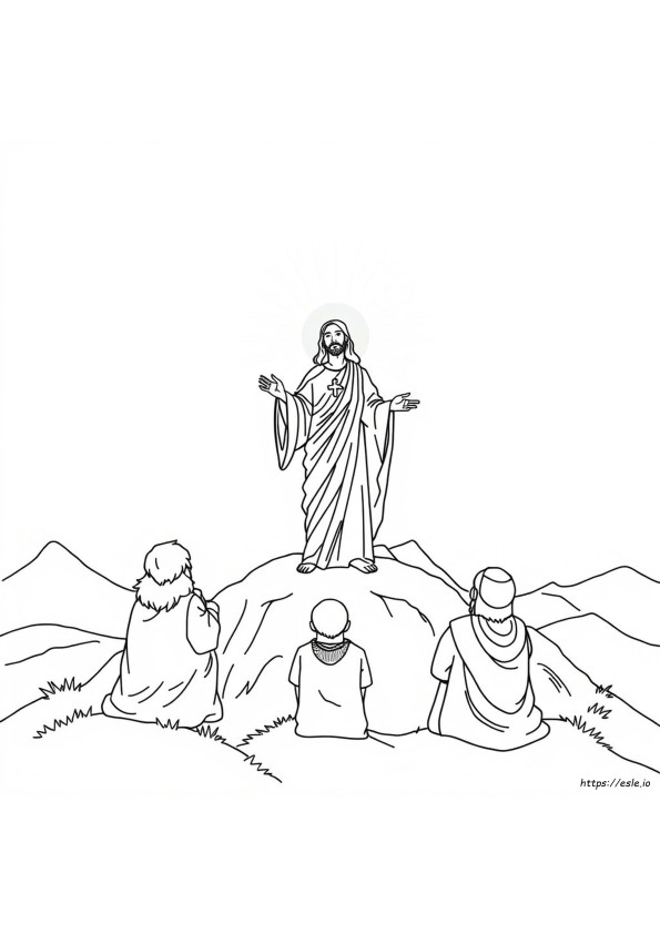 Jesus Transfiguration Coloring Page