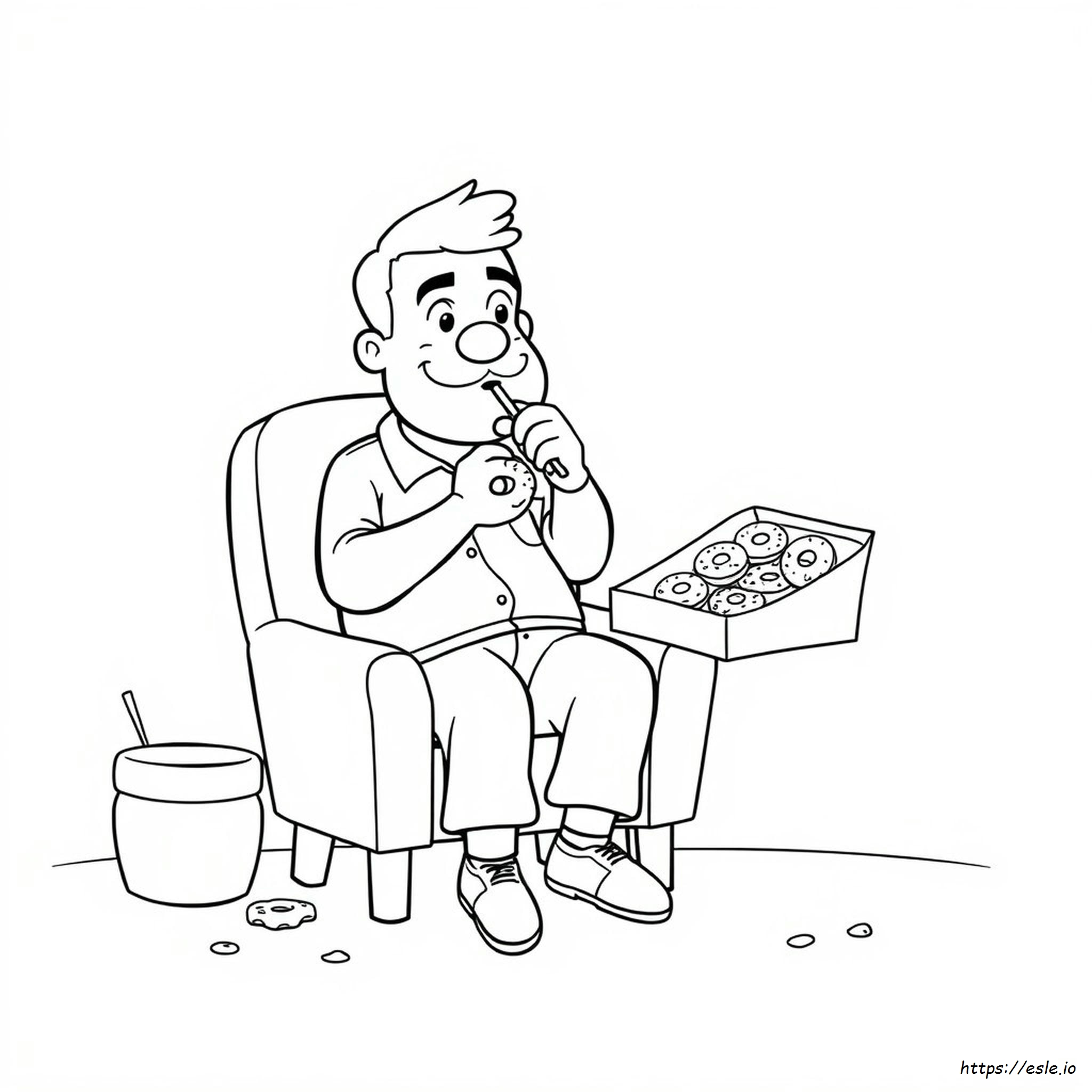 Ciambelle Con Papà: Disegni Da Colorare