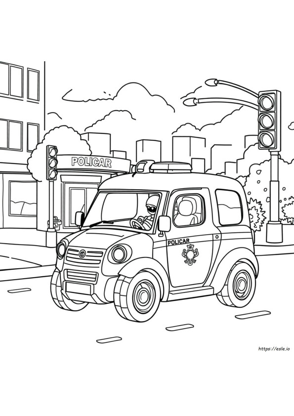 Robocar Poli Kleurplaat Tekening