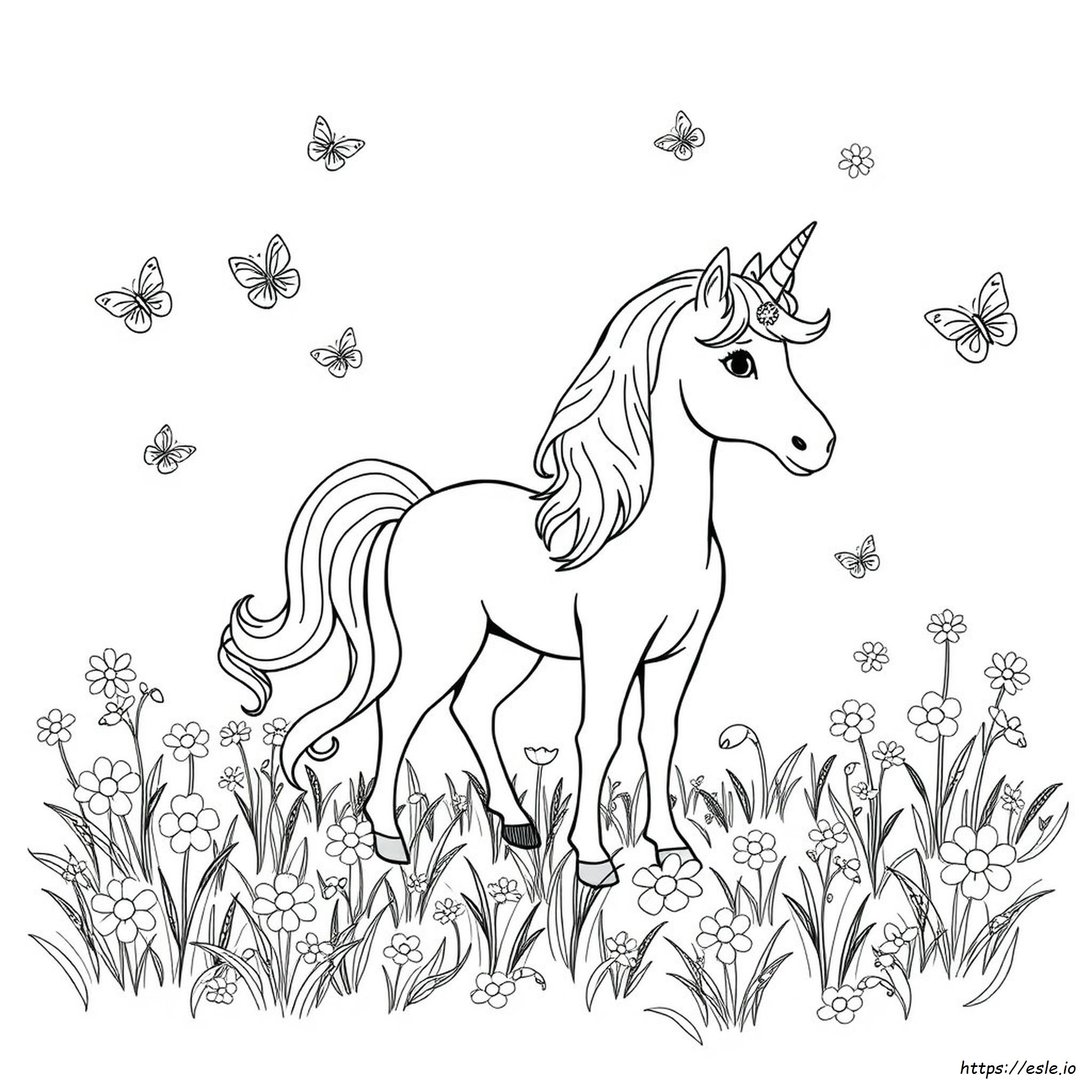 Big Unicorn Coloring Pages