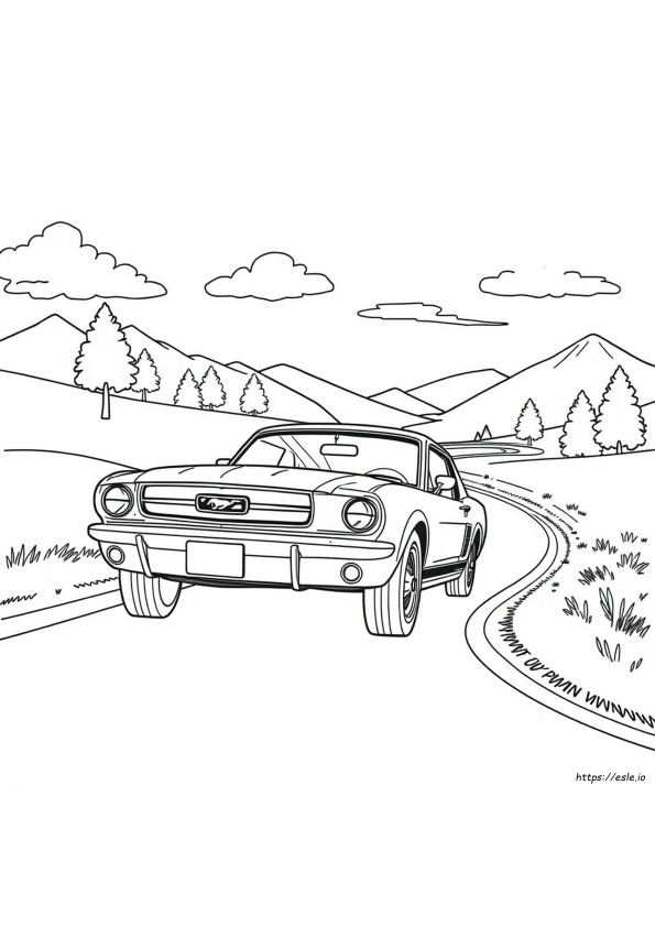 Mașini Mustang De Colorat