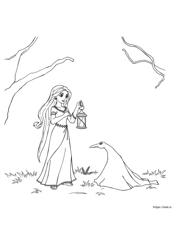 Coloriage Raiponce Mère Gothel
