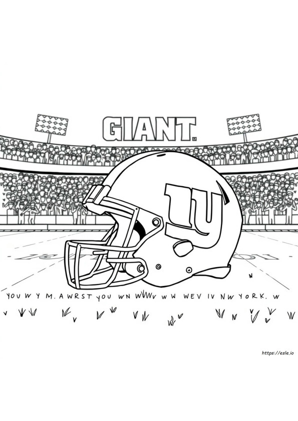 Ny Giants Helmet Coloring Page