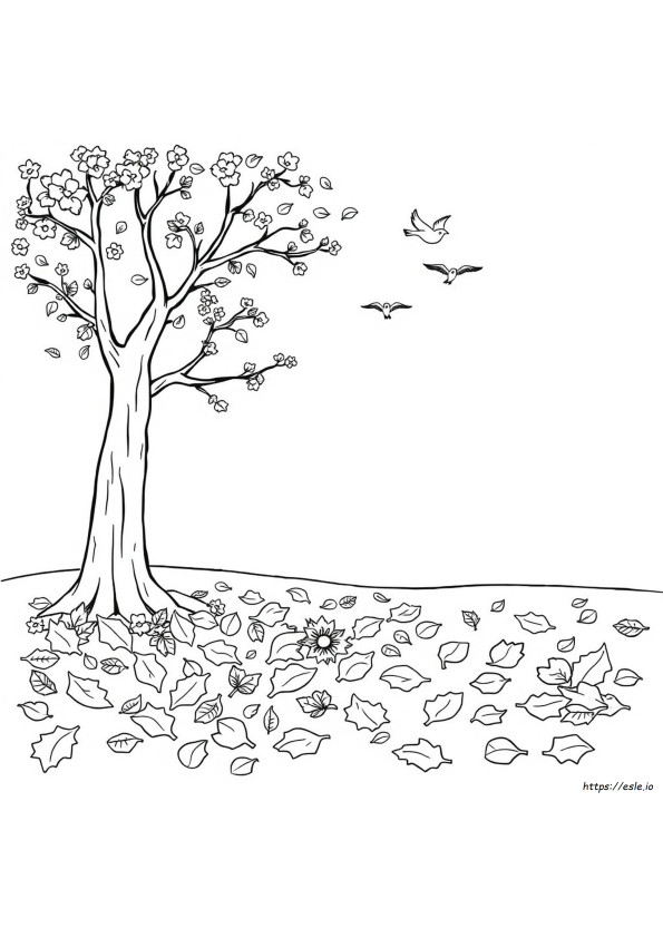 Herbstblätter Clip Art Ausmalbilder