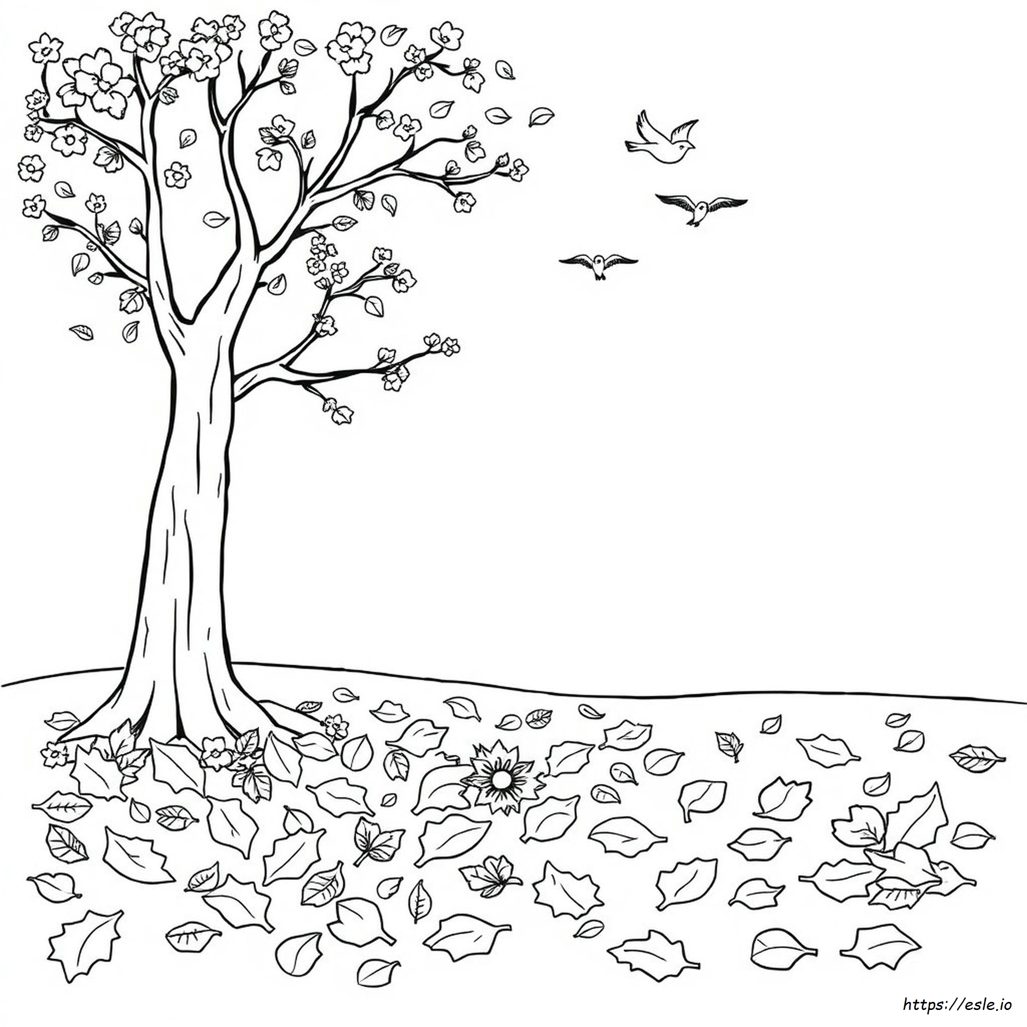 Hojas De Otoño Imágenes Prediseñadas Para Colorear