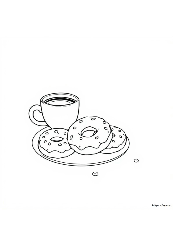 Donut Kleurplaat