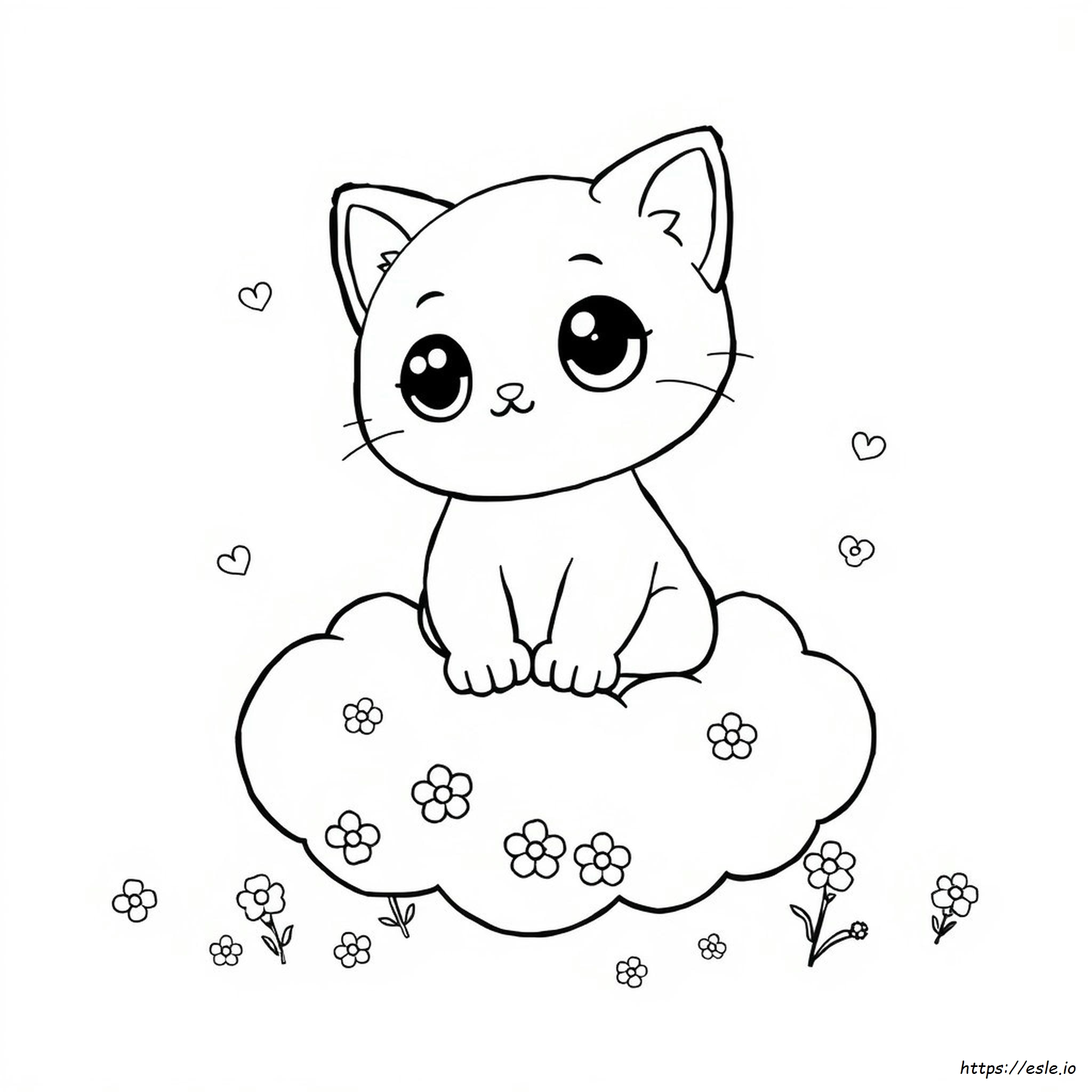 Kawaii Coloring Cat