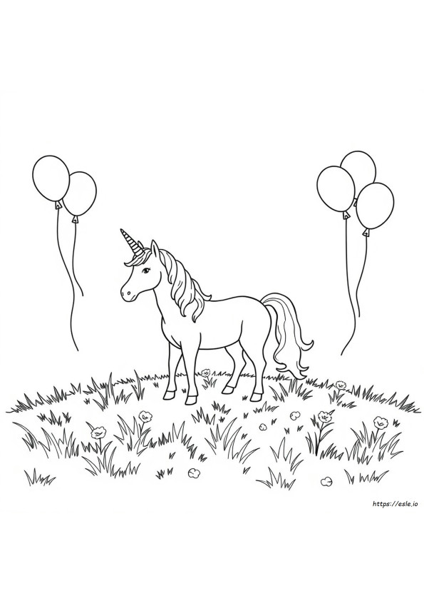 Unicorn Birthday Coloring Pages