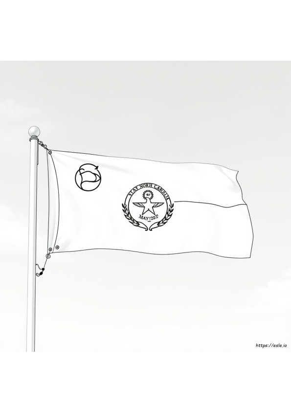 North Carolina State Flag Coloring Page