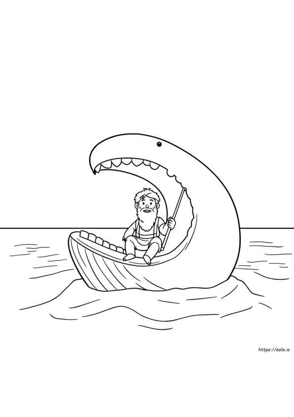 Jonás Y La Ballena Para Colorear