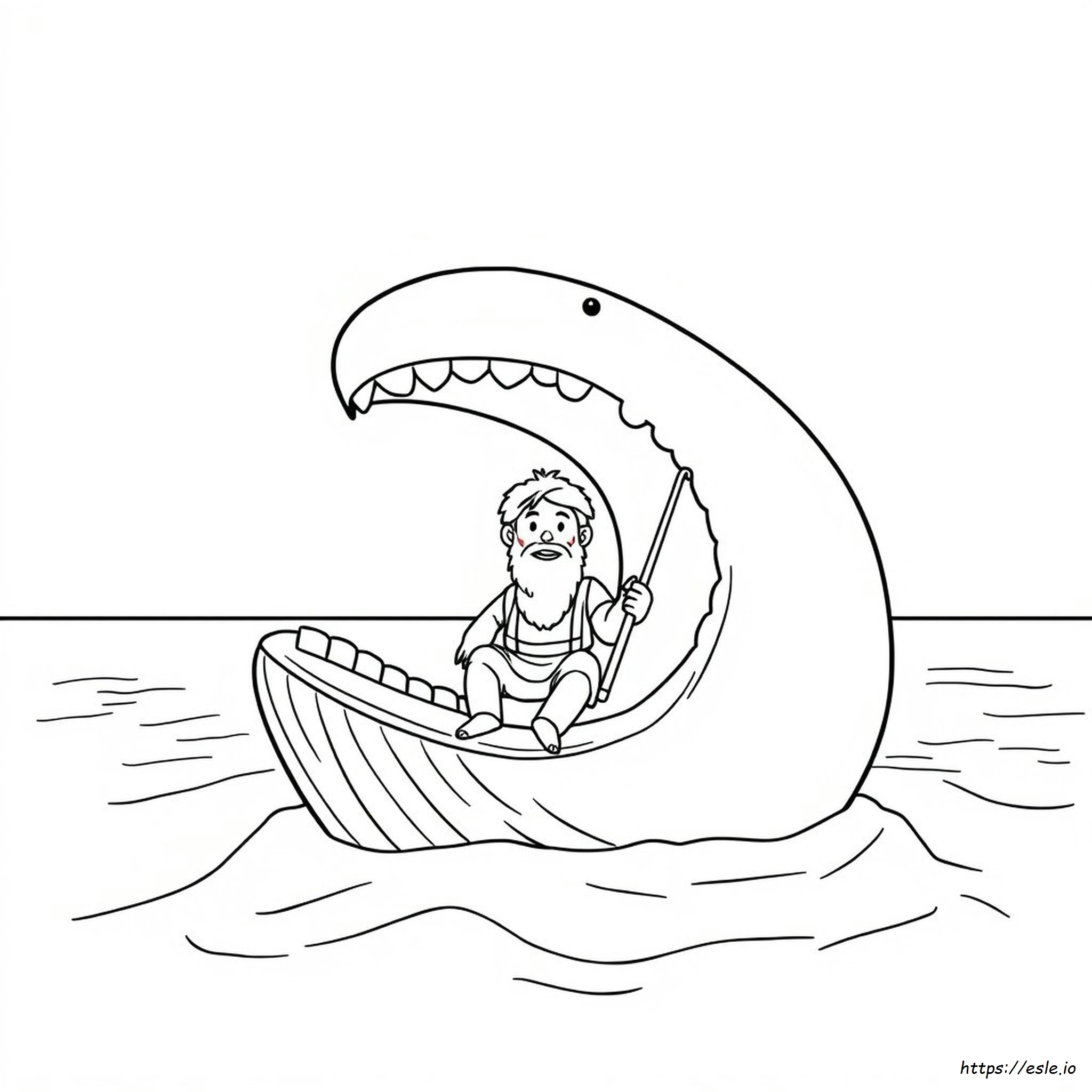 Jonah And The Whale Colouring