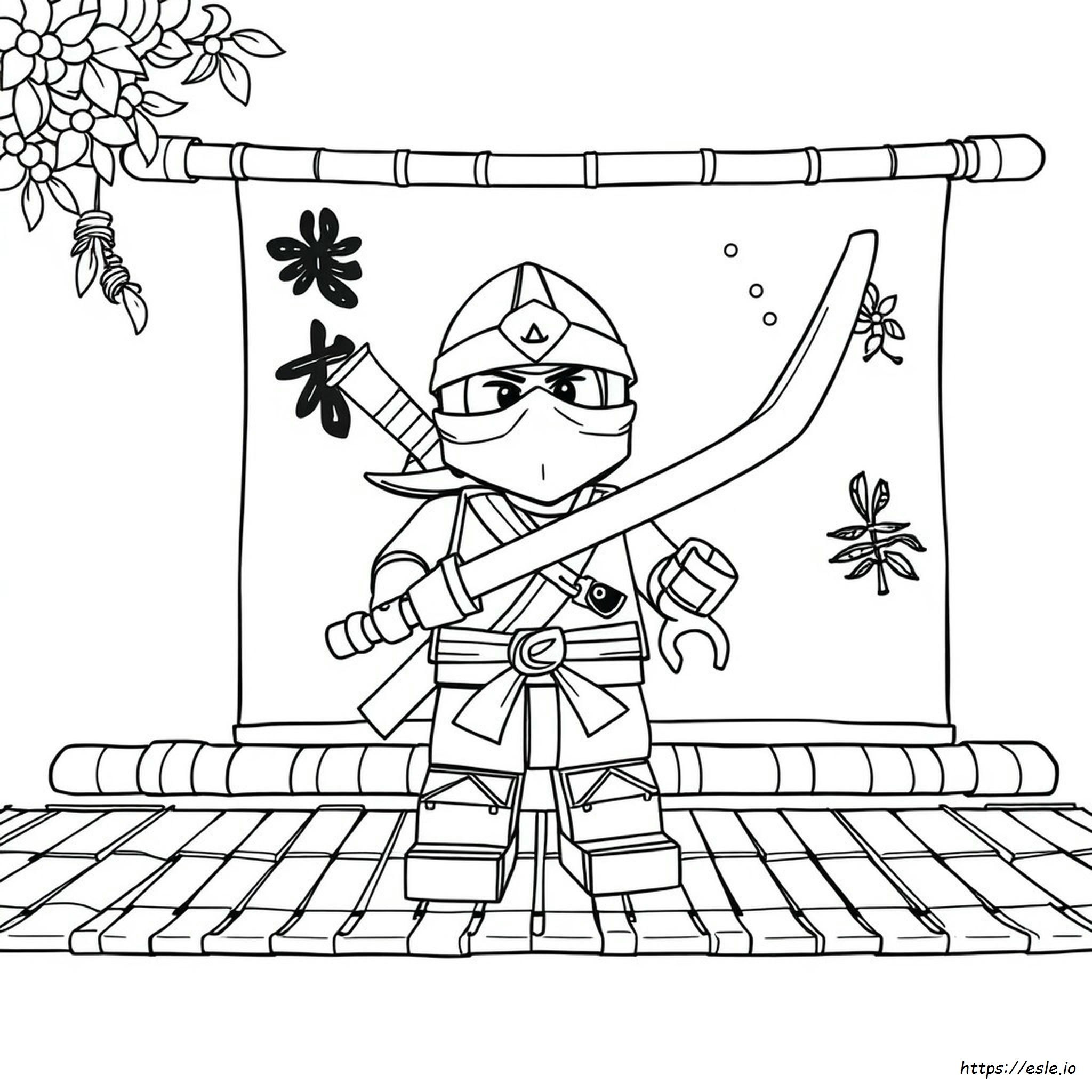 Japanese Cool Ninja Warrior Ninja Coloring Pages