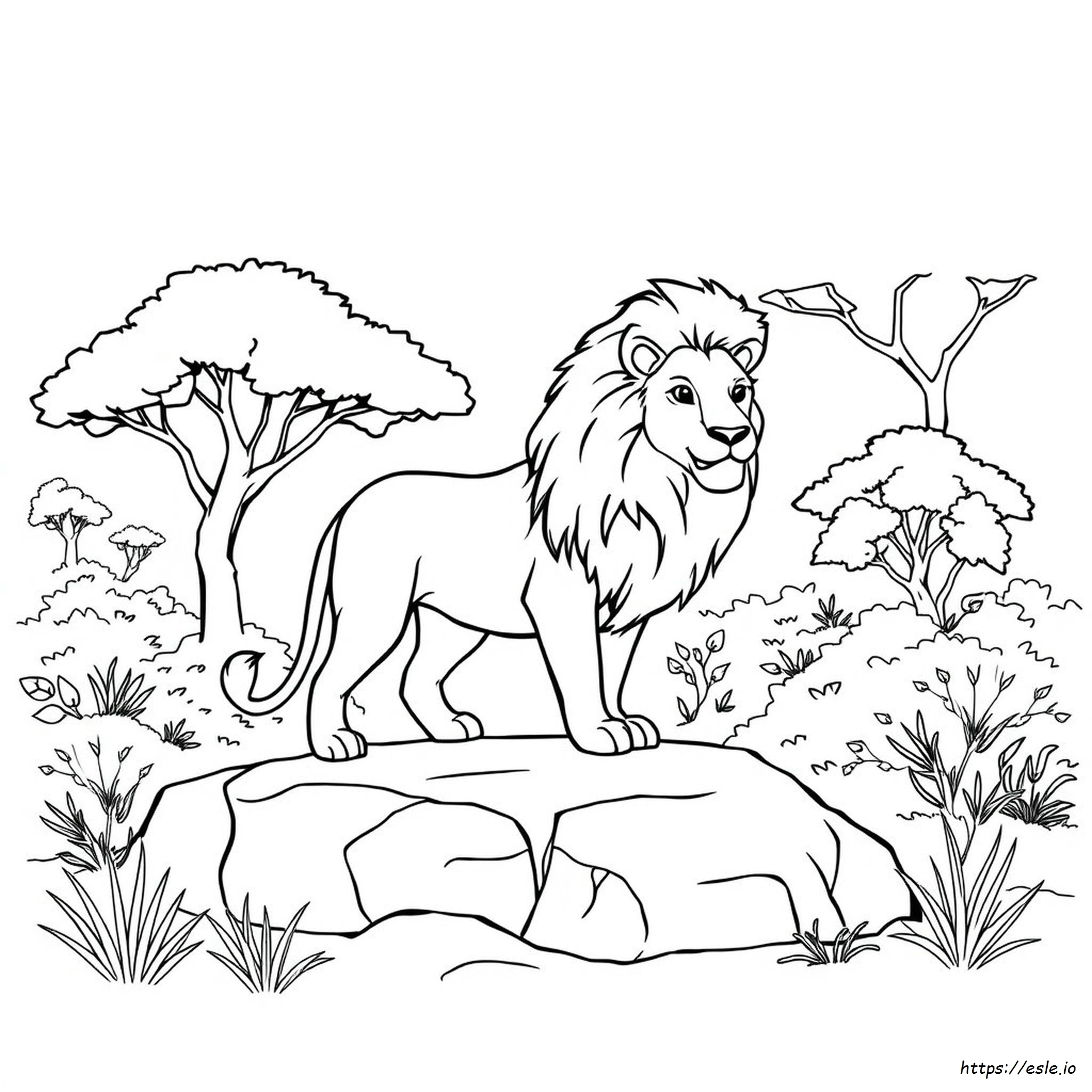 Singa Mewarnai Gambar Untuk Dicetak