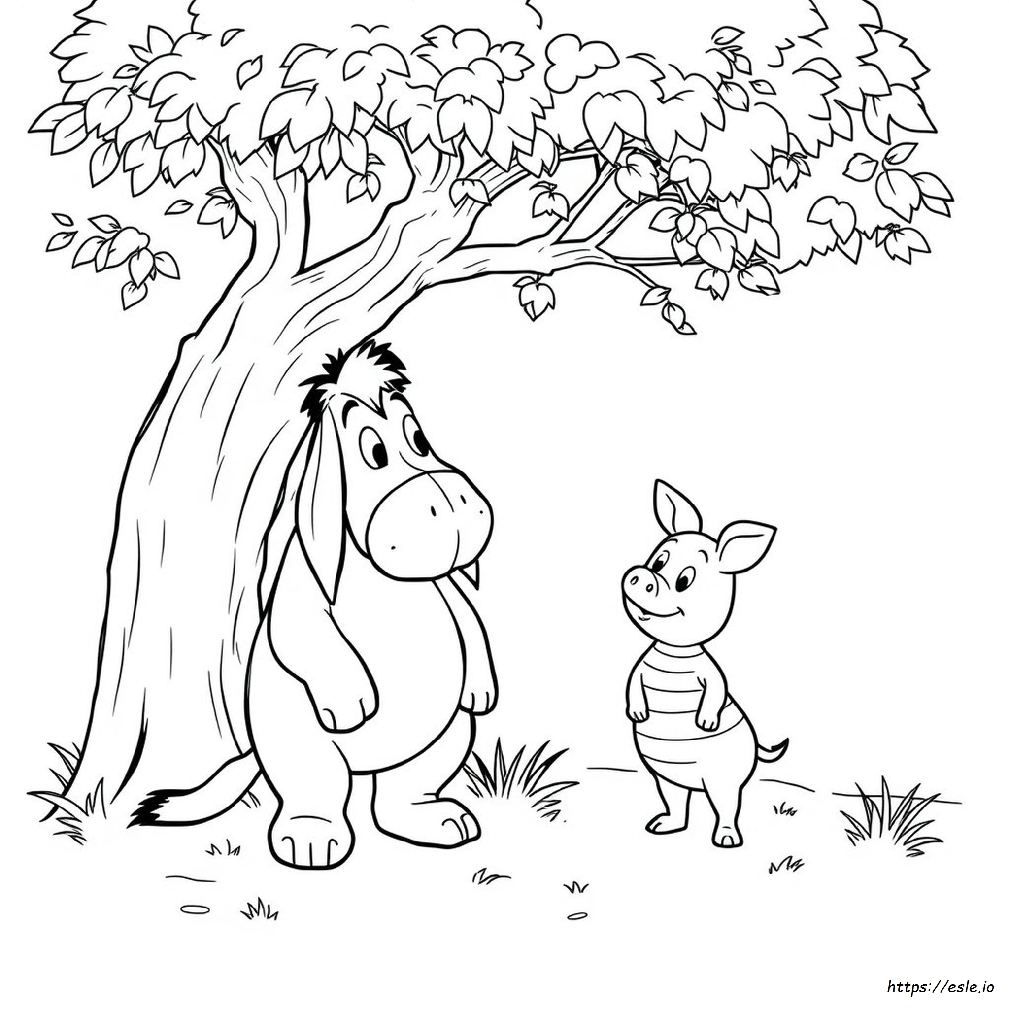 Eeyore And Piglet Coloring Pages