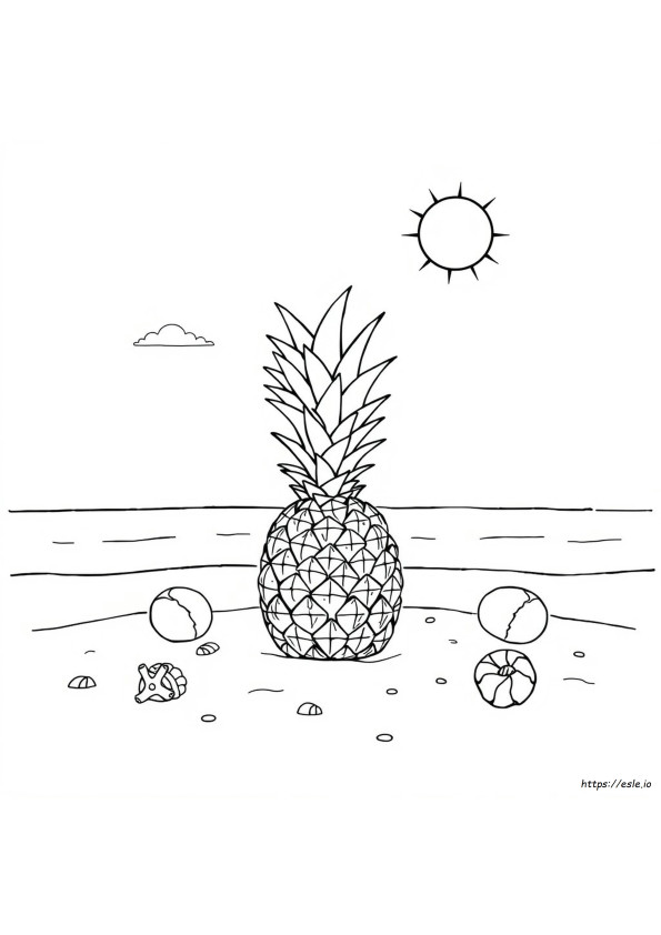 Coloring Page Of A Pineapple