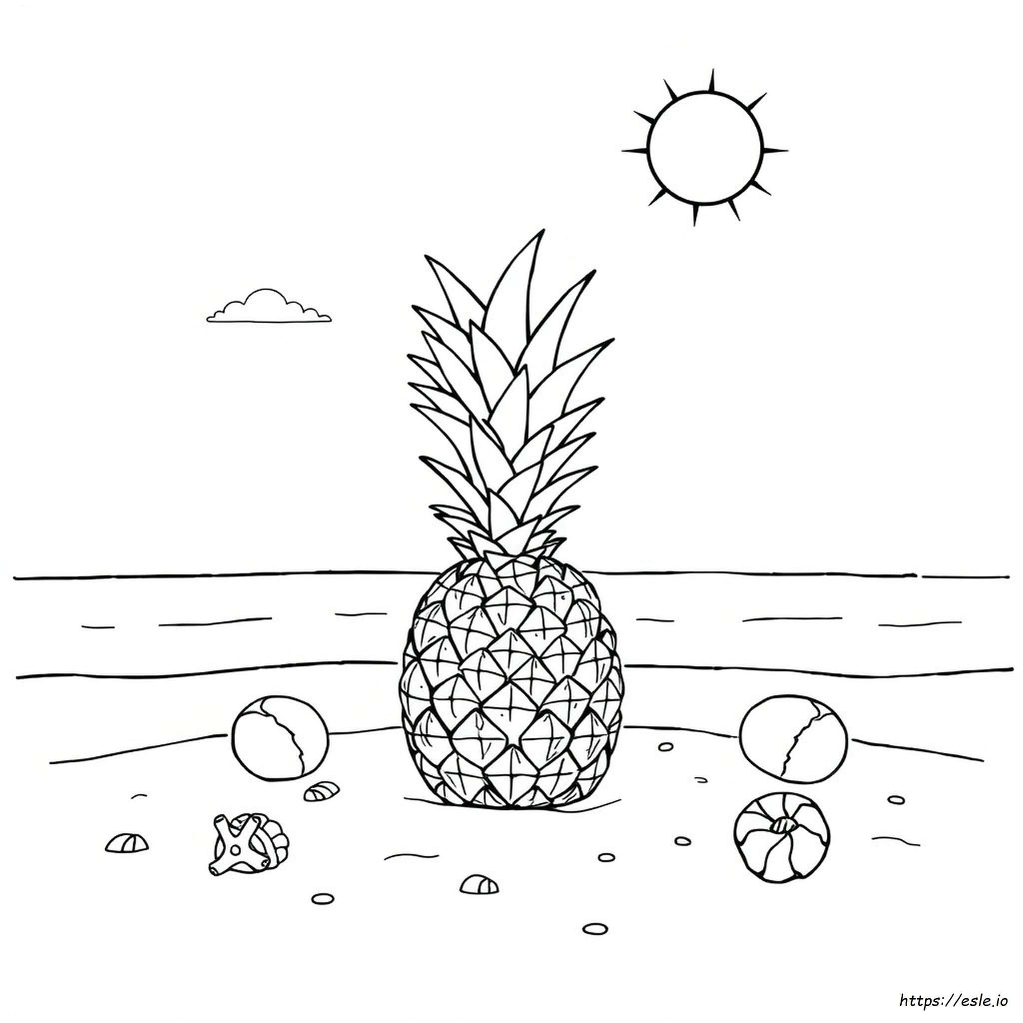 Coloring Page Of A Pineapple