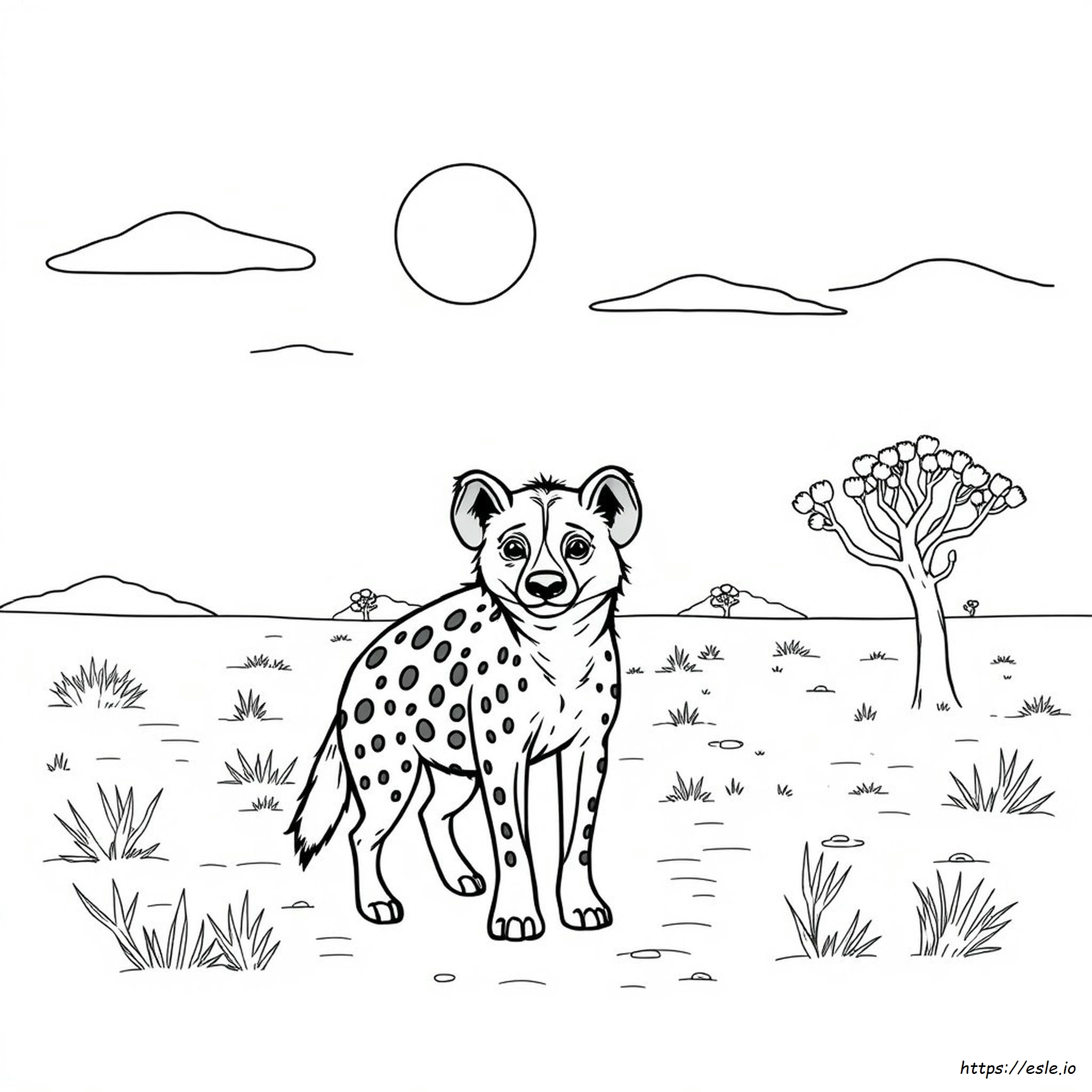 Spotted Hyena Coloring Pages