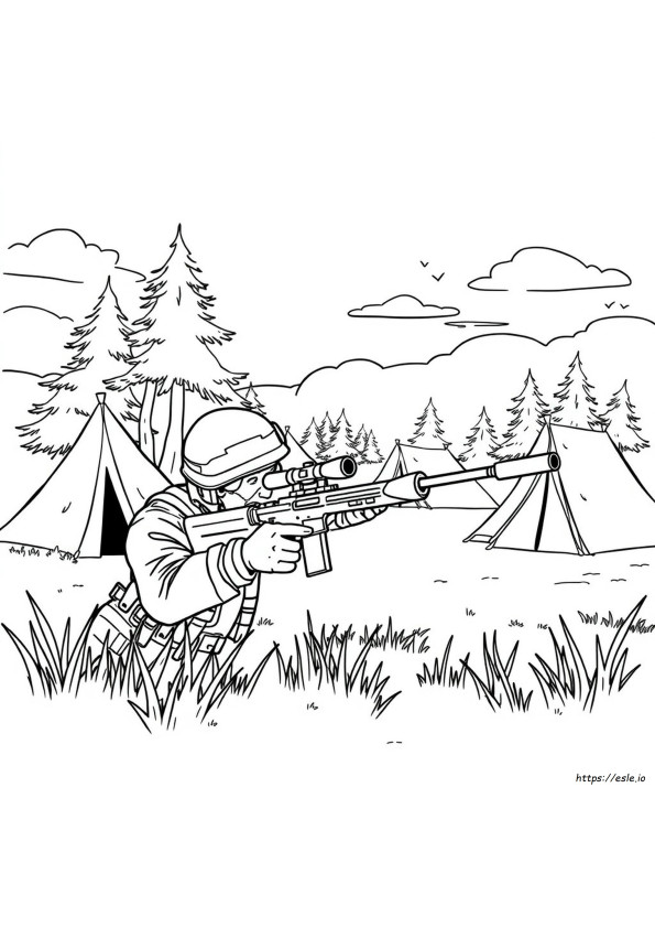 Sniper Army Coloring Pages