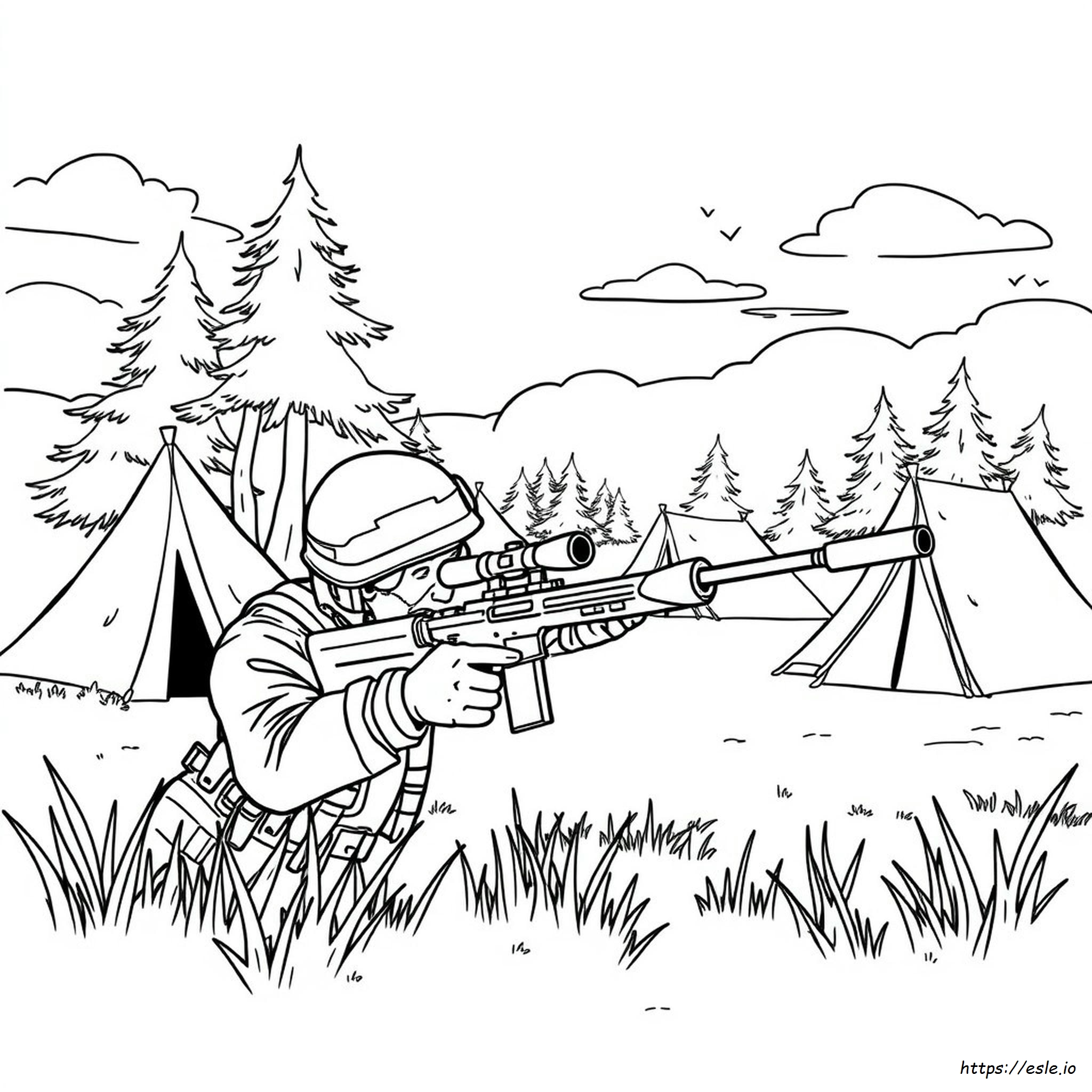 Gambar Mewarnai Tentara Penembak Jitu