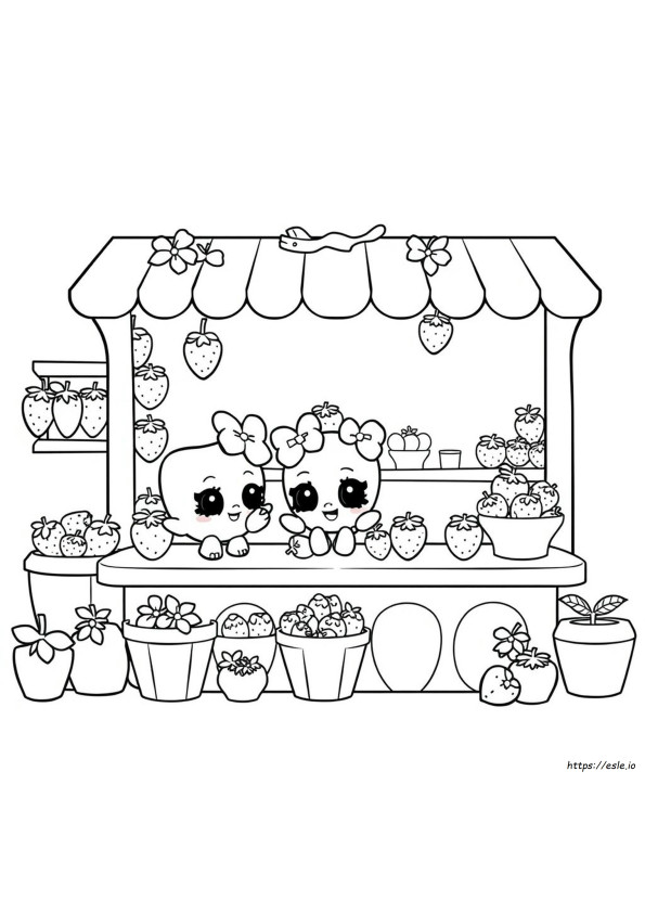 Eper Shopkins Színező