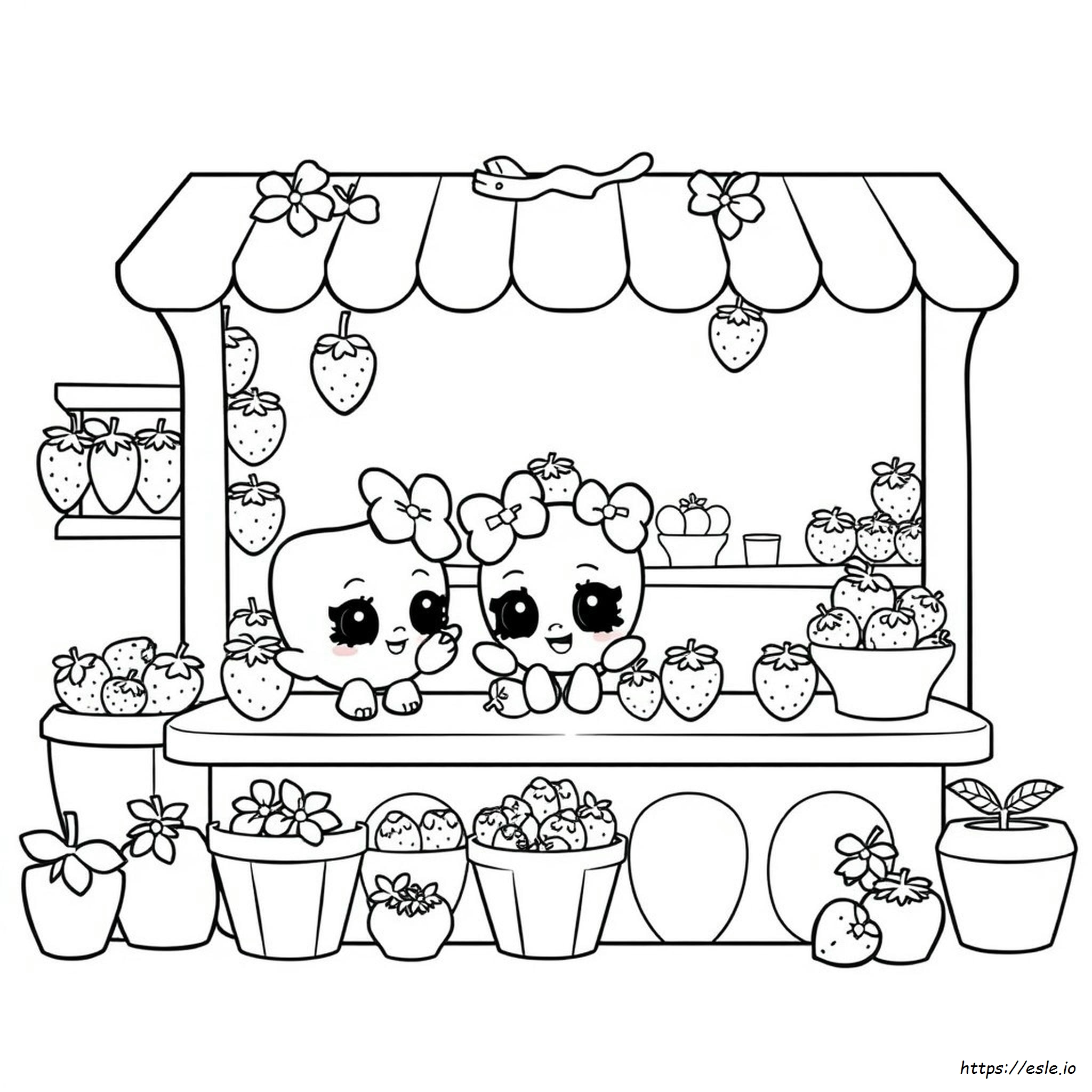 Erdbeer Shopkins Ausmalbilder