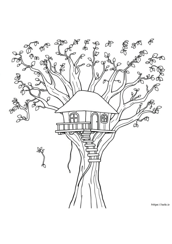 Case Sull'albero Da Colorare