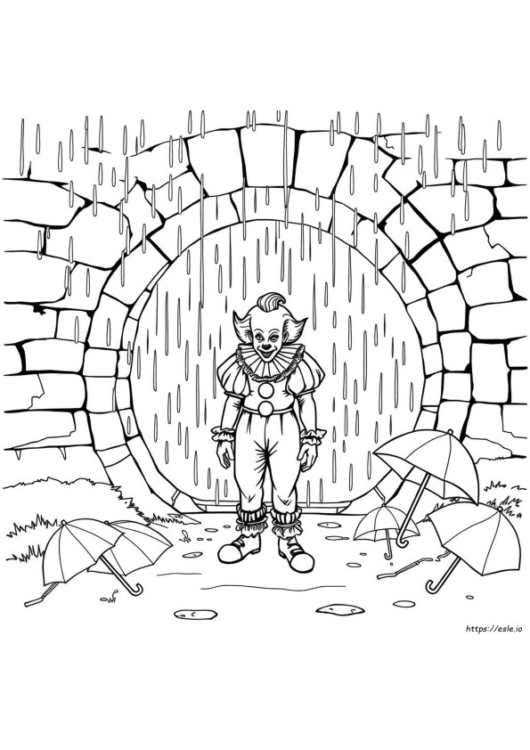 Scary Clown Pennywise Coloring Pages