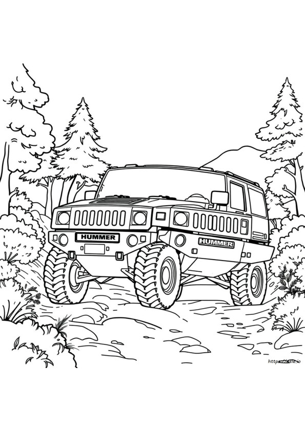 Coloriage Hummer Ev À Imprimer
