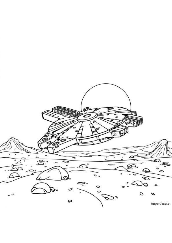 Printable Millennium Falcon Coloring Page