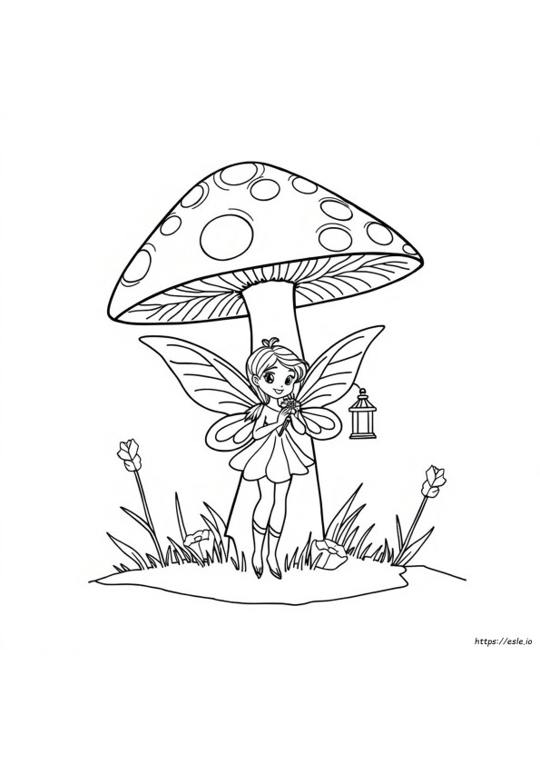 Black And White Fairy Coloring Page