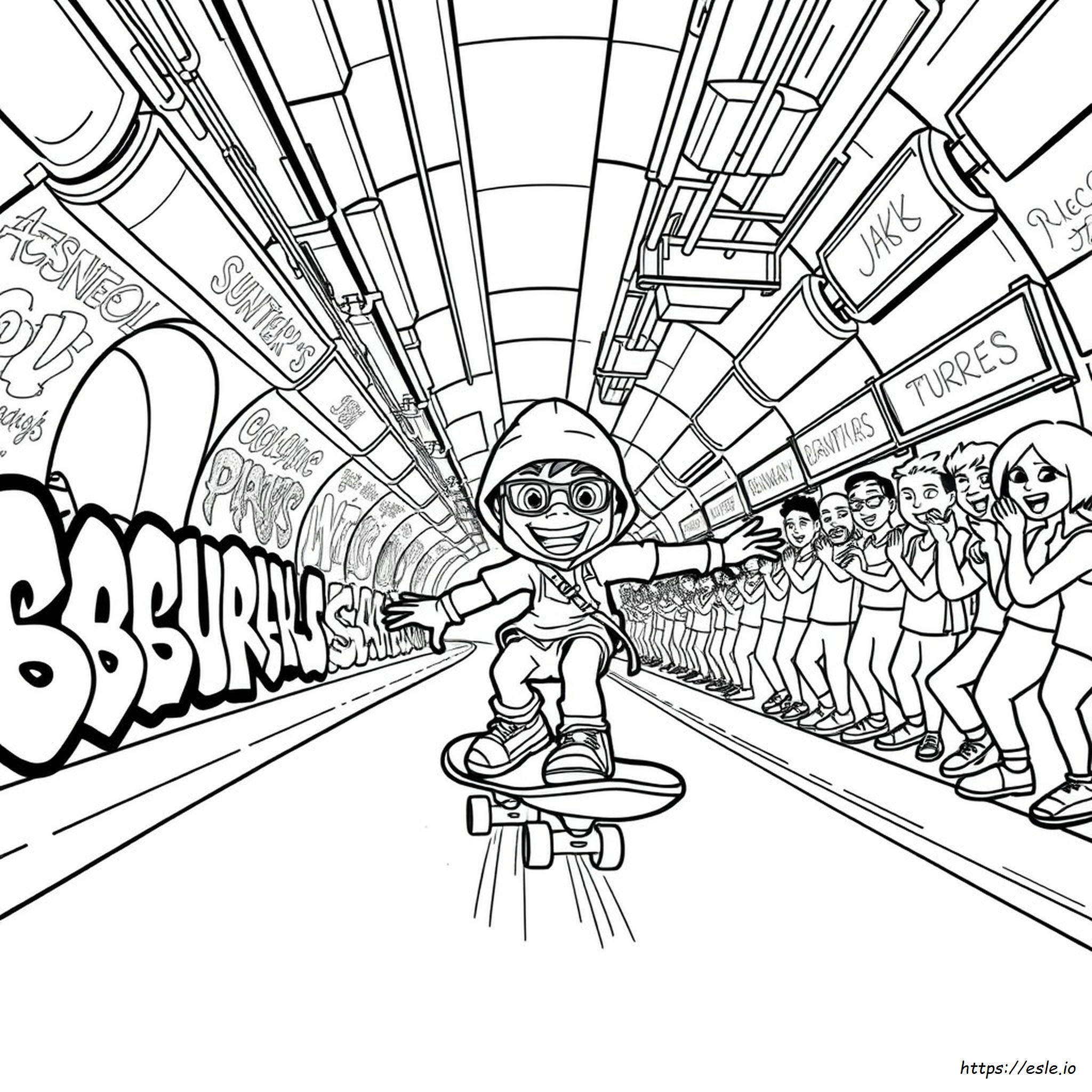 Jake Subway Surfers Coloring Pages