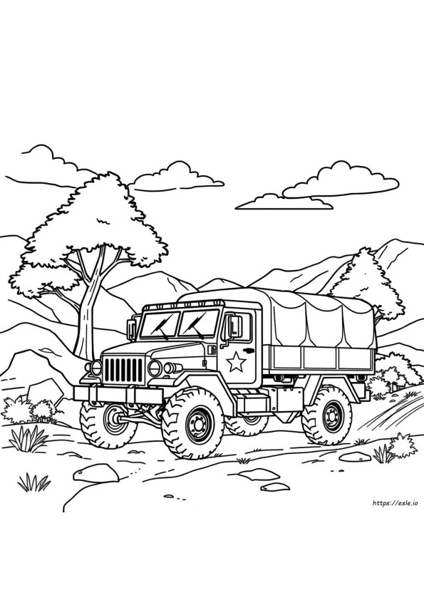Camion Militare Da Colorare
