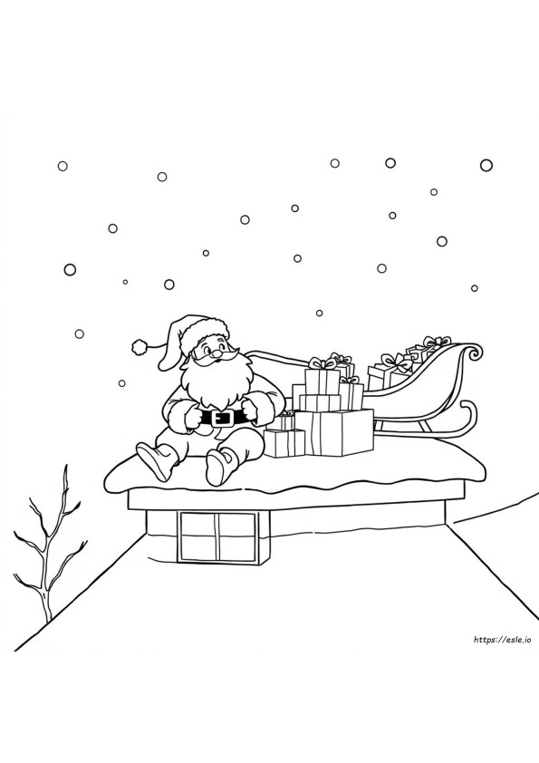 Free Coloring Pages Of Santa
