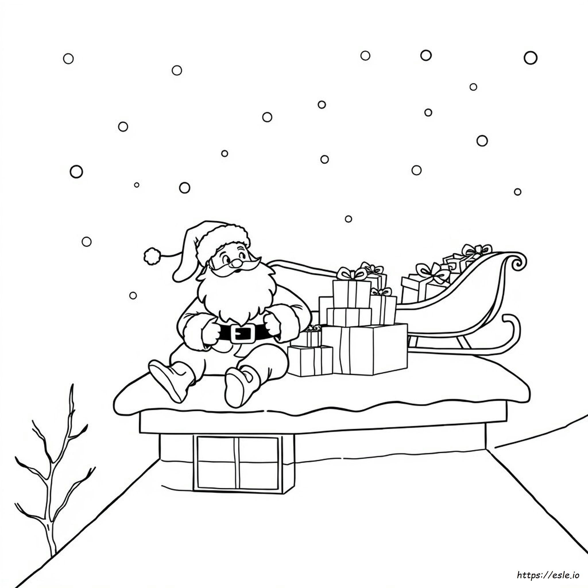 Free Coloring Pages Of Santa
