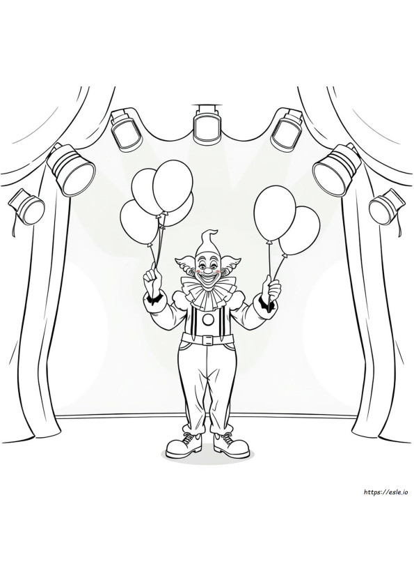 Coloring Page Of A Clown