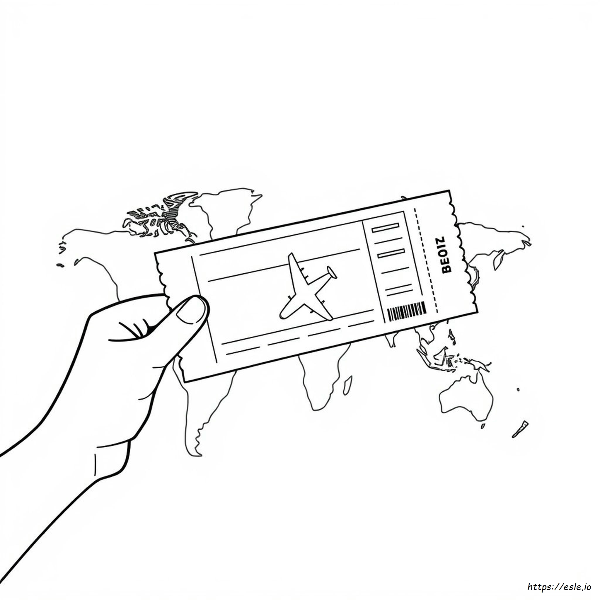 Bilet Lotniczy Kolorowanka bilet-lotniczy-kolorowanka