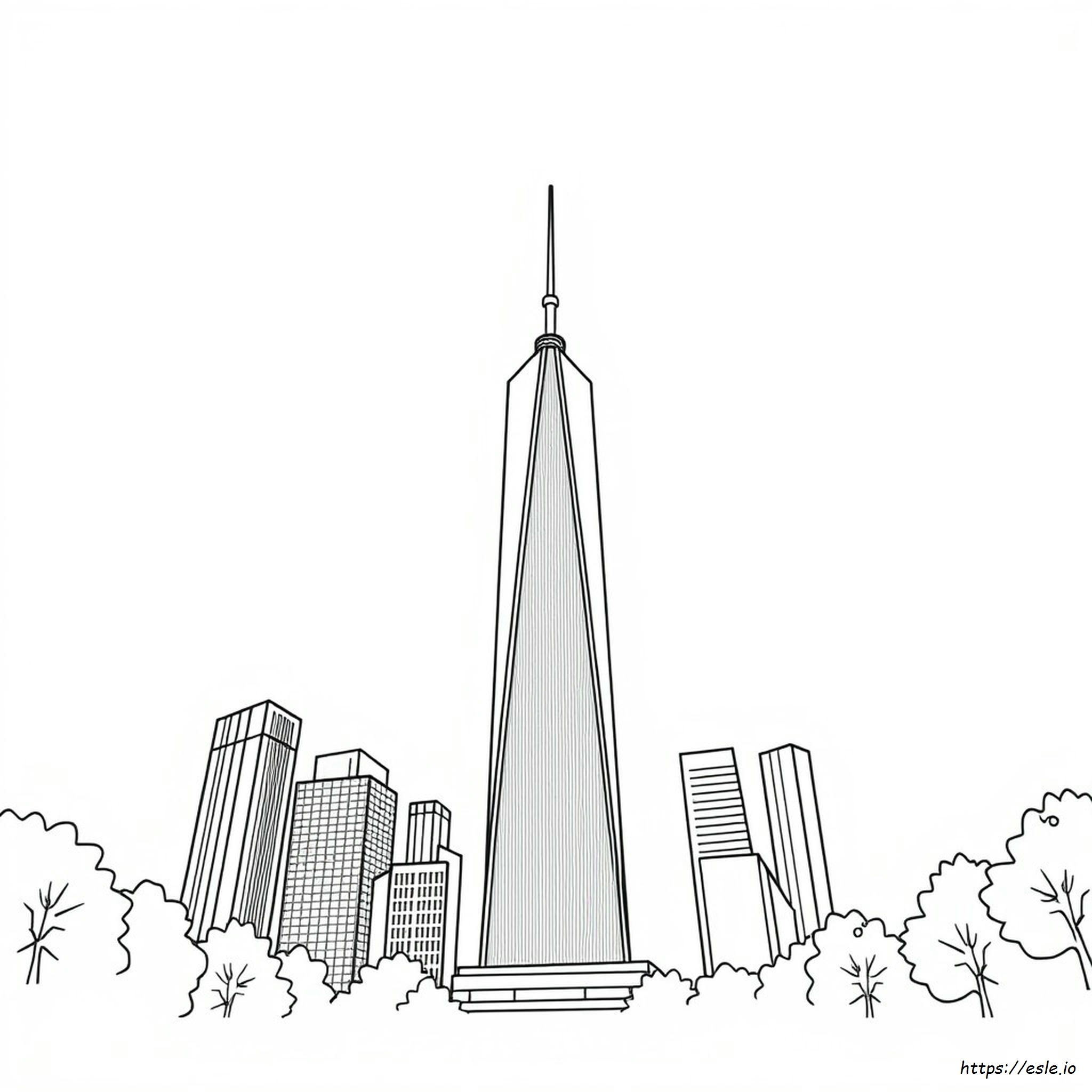 World Trade Center Coloring Page