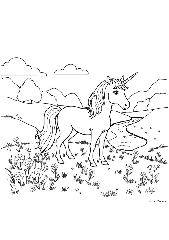 Unicorn For Colouring