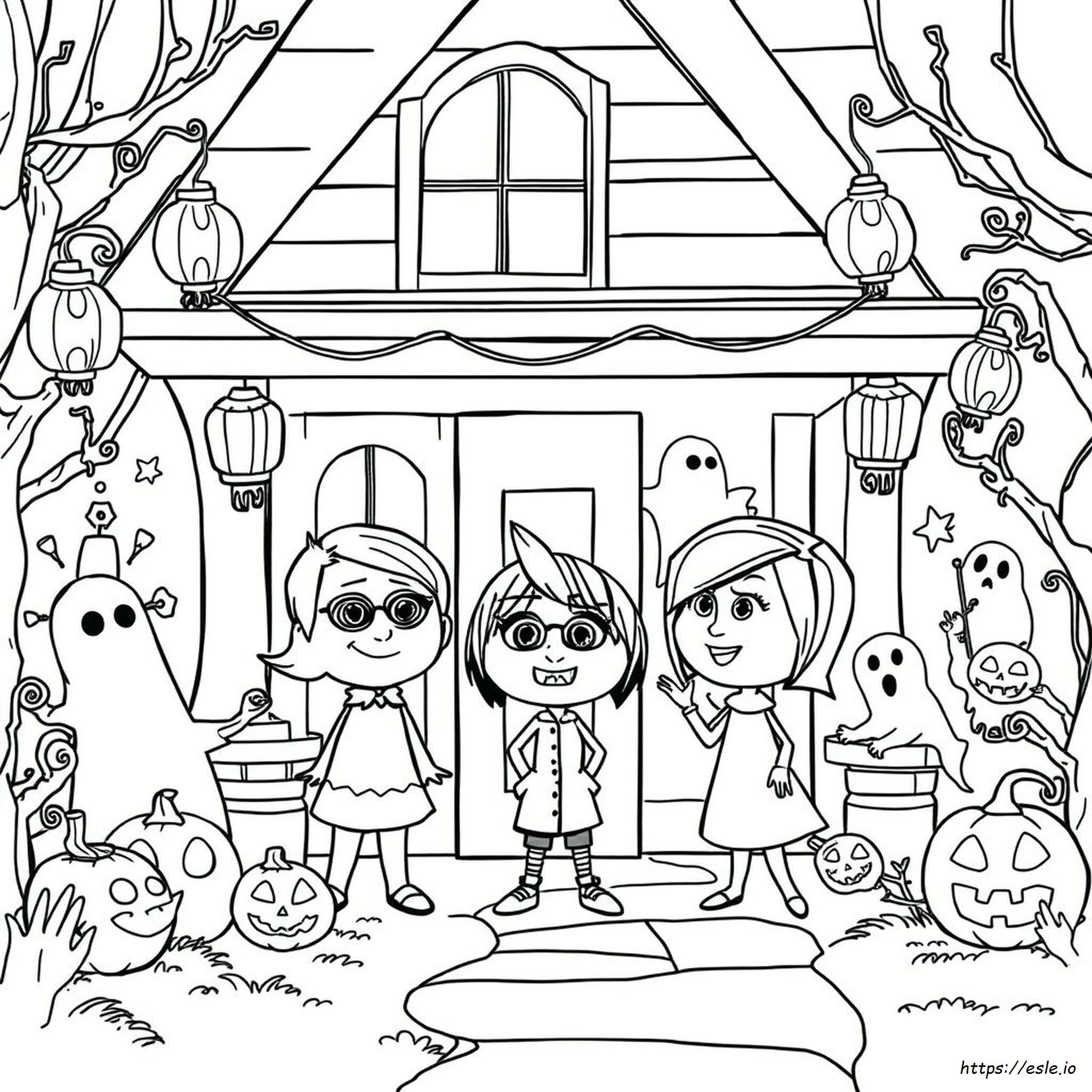 Inside Out Halloween Kleurplaten kleurplaat