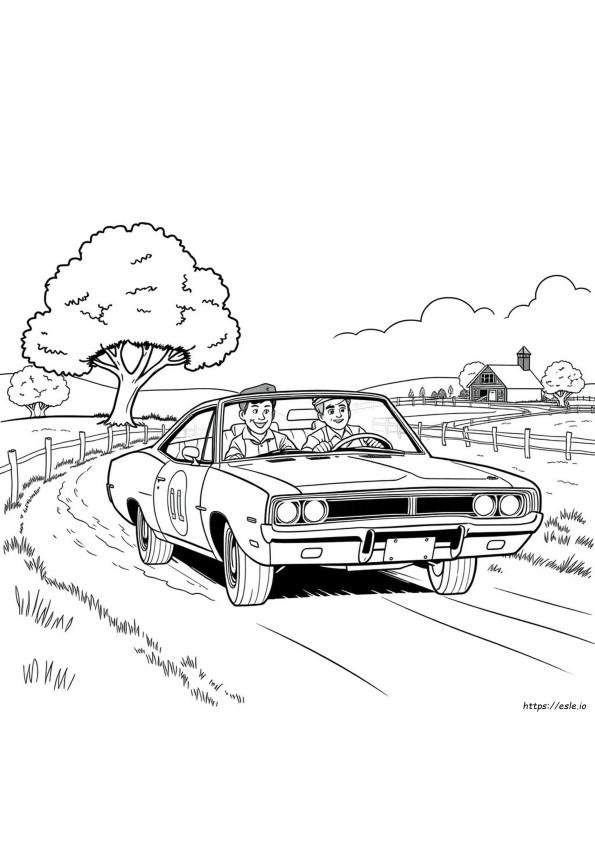 Dukes Of Hazzard Coloring Pictures